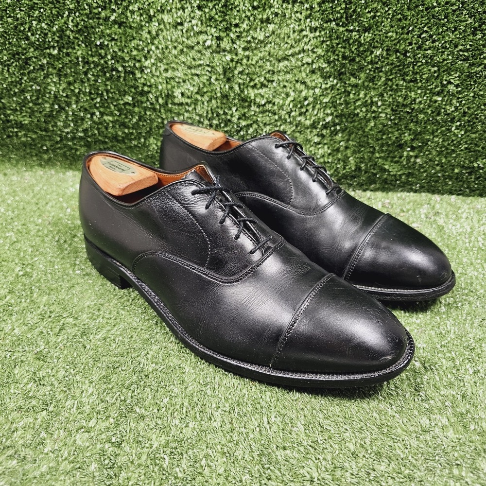 Alden 907 Black Leather Cap Toe Oxford USA Dress Shoes Mens Size 10.5 B/D
